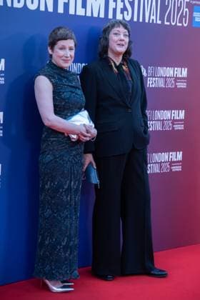 October 12, 2025, London, United Kingdom: Helen Macdonald (R) and a guest attend the H Is for Hawk BFI Patrons Gala at the 69th BFI London Film Festival at The Royal Festival Hall. London United Kingdom - ZUMAs197 20251012_aaa_s197_248 Copyright: xLoredanaxSangiulianox