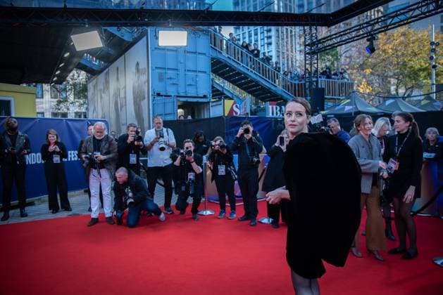 October 12, 2025, London, United Kingdom: Claire Foy attends the H Is for Hawk BFI Patrons Gala at the 69th BFI London Film Festival at The Royal Festival Hall. London United Kingdom - ZUMAs197 20251012_aaa_s197_250 Copyright: xLoredanaxSangiulianox