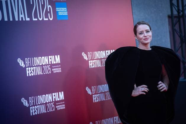 October 12, 2025, London, United Kingdom: Claire Foy attends the H Is for Hawk BFI Patrons Gala at the 69th BFI London Film Festival at The Royal Festival Hall. London United Kingdom - ZUMAs197 20251012_aaa_s197_257 Copyright: xLoredanaxSangiulianox