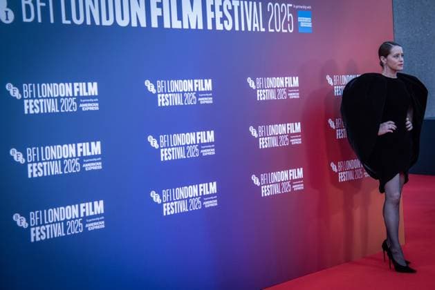 October 12, 2025, London, United Kingdom: Claire Foy attends the H Is for Hawk BFI Patrons Gala at the 69th BFI London Film Festival at The Royal Festival Hall. London United Kingdom - ZUMAs197 20251012_aaa_s197_260 Copyright: xLoredanaxSangiulianox