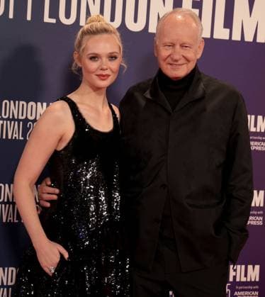 Sentimental Value premiere, 69th BFI London Film Festival, UK, on 12th October 2025 Elle Fanning and Stellan Skarsgard at Sentimental Value premiere, 69th BFI London Film Festival, UK, on 12th October 2025, Credit:James Shaw Avalon UNITED KINGDOM, LONDON, London  Copyright: xJamesxShawx xAvalonx 1045033190