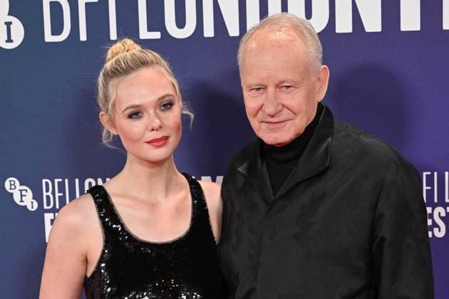 Celebrities attend the ˜Sentimental Value™ headline gala screening during The 69th BFI London Film Festival Featuring: Elle Fanning, Stellan Skarsgard Where: London, United Kingdom When: 12 Oct 2025 Credit: Cover Images EDITORIAL USE ONLY. NOT FOR USE BY NEWSPAPERS BASED IN THE UK. Copyright: xx coverimg55173447