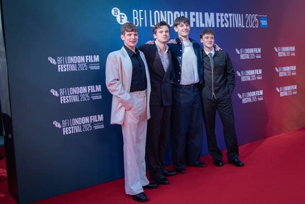 The Choral Screening - The 69th BFI London Film Festival in London - 12 Oct 2025 (L-R) Shaun Thomas, Jacob Dudman, Ollie Brimscombe and Taylor Uttley attend The Choral screening during the 69th BFI London Film Festival at The Royal Festival Hall. London United Kingdom Copyright: xLoredanaxSangiulianox xSOPAxImagesx LSangiuliano-5821