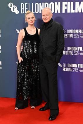 Celebrities attend the ˜Sentimental Value™ headline gala screening during The 69th BFI London Film Festival Featuring: Stellan Skarsgaard and Elle Fanning Where: London, United Kingdom When: 12 Oct 2025 Credit: Cover Images EDITORIAL USE ONLY. NOT FOR USE BY NEWSPAPERS BASED IN THE UK. Copyright: xx coverimg55173518