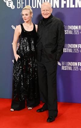 Celebrities attend the ˜Sentimental Value™ headline gala screening during The 69th BFI London Film Festival Featuring: Stellan Skarsgaard and Elle Fanning Where: London, United Kingdom When: 12 Oct 2025 Credit: Cover Images EDITORIAL USE ONLY. NOT FOR USE BY NEWSPAPERS BASED IN THE UK. Copyright: xx coverimg55173519