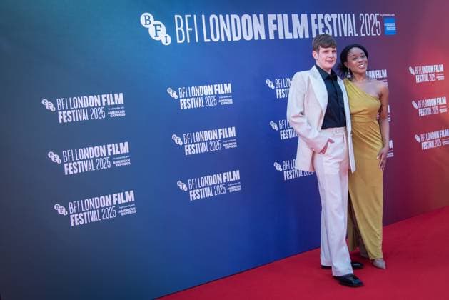 October 12, 2025, London, United Kingdom: Shaun Thomas and Amara Okereke attend The Choral screening during the 69th BFI London Film Festival at The Royal Festival Hall. London United Kingdom - ZUMAs197 20251012_aaa_s197_340 Copyright: xLoredanaxSangiulianox