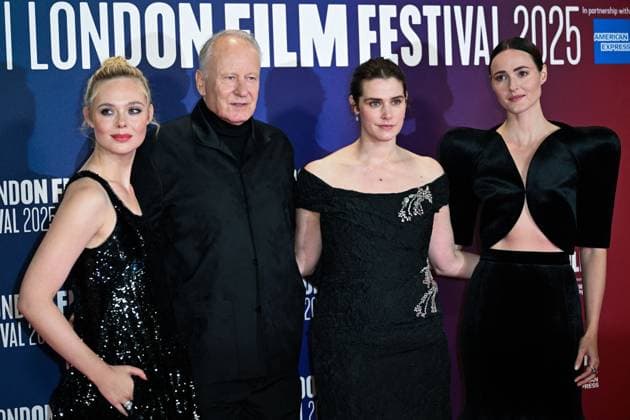 London BFI Sentimental Value Premiere Elle Fanning, Stellan Skarsgard, Inga Ibsdotter Lilleaas and Renate Reinsve attending the Sentimental Value Premiere as part of the BFI London Film Festival in London, England on October 12, 2025. Photo by Aurore Marechal ABACAPRESS.COM London  Copyright: xMarechalxAurore ABACAx