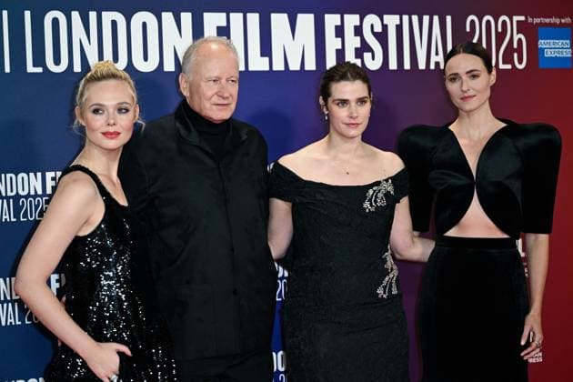 London BFI Sentimental Value Premiere Elle Fanning, Stellan Skarsgard, Inga Ibsdotter Lilleaas and Renate Reinsve attending the Sentimental Value Premiere as part of the BFI London Film Festival in London, England on October 12, 2025. Photo by Aurore Marechal ABACAPRESS.COM London  Copyright: xMarechalxAurore ABACAx