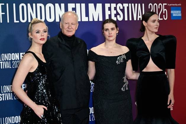 London BFI Sentimental Value Premiere Elle Fanning, Stellan Skarsgard, Inga Ibsdotter Lilleaas and Renate Reinsve attending the Sentimental Value Premiere as part of the BFI London Film Festival in London, England on October 12, 2025. Photo by Aurore Marechal ABACAPRESS.COM London  Copyright: xMarechalxAurore ABACAx