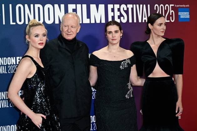London BFI Sentimental Value Premiere Elle Fanning, Stellan Skarsgard, Inga Ibsdotter Lilleaas and Renate Reinsve attending the Sentimental Value Premiere as part of the BFI London Film Festival in London, England on October 12, 2025. Photo by Aurore Marechal ABACAPRESS.COM London  Copyright: xMarechalxAurore ABACAx