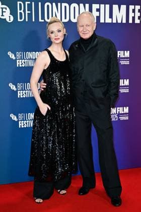 London BFI Sentimental Value Premiere Elle Fanning and Stellan Skarsgard attending the Sentimental Value Premiere as part of the BFI London Film Festival in London, England on October 12, 2025. Photo by Aurore Marechal ABACAPRESS.COM London  Copyright: xMarechalxAurore ABACAx