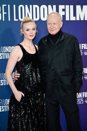 London BFI Sentimental Value Premiere Elle Fanning and Stellan Skarsgard attending the Sentimental Value Premiere as part of the BFI London Film Festival in London, England on October 12, 2025. Photo by Aurore Marechal ABACAPRESS.COM London  Copyright: xMarechalxAurore ABACAx