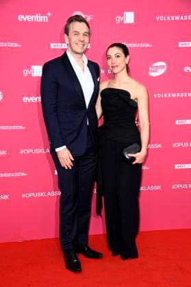 Benjamin Bernheim with his wife Sandra Hamaoui at the Opus Klassik 2025 award ceremony at the Konzerthaus am Gendarmenmarkt Berlin, 12 10 2025 Foto:xN.xKubelkax xFuturexImagex opus_5046