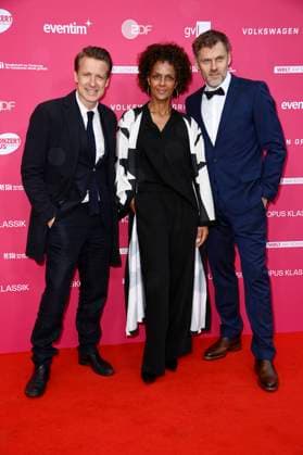 Max von Pufendorf, Dennenesch Zoude and Jens Atzorn at the Opus Klassik 2025 award ceremony at the Konzerthaus am Gendarmenmarkt Berlin, 12 10 2025 Foto:xN.xKubelkax xFuturexImagex opus_5068
