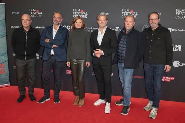 Bernd Fülle, Hein Mulders, Katrin Vernau, Jan Kruse, Torsten C Fischer and Wolfgang Stauch at the screening of the ARD TV film Tatort Die Schöpfung at the 35 Film Festival Cologne 2025 at the Filmpalast Cologne, 12 10 2025 Foto:xR.xSchmiegeltx xFuturexImagex tatort_5051
