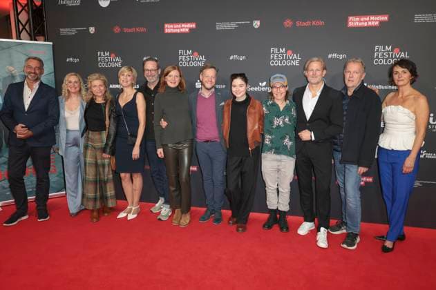 Hein Mulders, guest, Dagmar Operskalski, Mareile Blendl, Wolfgang Stauch, Katrin Vernau, Roland Riebeling, Hannah Schiller, Katja Bürkle, Jan Kruse, Torsten C Fischer and Bettina Engelhardt at the screening of the ARD TV film Tatort Die Schöpfung at the 35 Film Festival Cologne 2025 at Filmpalast Köln, 12 10 2025 Foto:xR.xSchmiegeltx xFuturexImagex tatort_5054