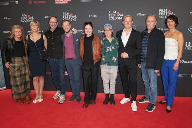 Dagmar Operskalski, Mareile Blendl, Wolfgang Stauch, Roland Riebeling, Hannah Schiller, Katja Bürkle, Jan Kruse, Torsten C Fischer and Bettina Engelhardt at the screening of the ARD TV film Tatort Die Schöpfung at the 35 Film Festival Cologne 2025 at the Filmpalast Köln, 12 10 2025 Foto:xR.xSchmiegeltx xFuturexImagex tatort_5056