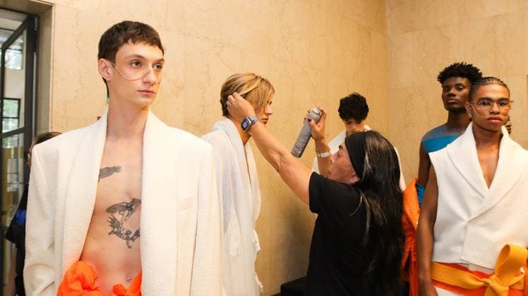 RECORD DATE NOT STATED backstage and social media of the Joao Pimenta show at SPFW No. 60 in Sao Paulo Sao Paulo (SP), 10 13 2025 fashion backstage social SPFW N60 Joao Pimenta Joao Pimenta fashion show at Sao Paulo Fashion Week - SPFW N60, at the Mario de Andrade Library on Rua da Consolacao 94 - at the Republica in Sao Paulo this Monday morning, October 13, 2025. (Foto: Milene Cardoso Thenews2 imago images) backstage and social media of the Joao Pimenta show at SPFW No. 60 in Sao Paulo  Copyright: xMilenexCardosox