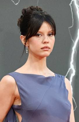 British actress Mia Goth attends the premiere of Frankenstein at the 69th BFI London Film Festival in London, England on Monday October 13, 2025.  LON20251013121 RUNExHELLESTAD