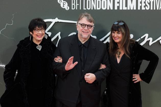 Frankenstein Gala at 69th BFI London Film Festival LONDON, UNITED KINGDOM - OCTOBER 13: Martine Beswicke, Guillermo del Toro and Caroline Munroe attend the UK premiere of Frankenstein during the 69th BFI London Film Festival at the Royal Festival Hall in London, United Kingdom on October 13, 2025. Wiktor Szymanowicz Anadolu London United Kingdom. Editorial use only. Please get in touch for any other usage.  Copyright: x2025xAnadoluxWiktorxSzymanowiczx