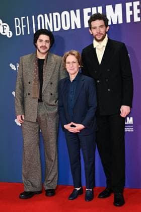 London BFI The Mastermind Premiere Eli Gelb, Kelly Reichardt and Josh O Connor attending The Mastermind Premiere as part of the BFI London Film Festival in London, England on October 13, 2025. Photo by Aurore Marechal ABACAPRESS.COM London  Copyright: xMarechalxAurore ABACAx