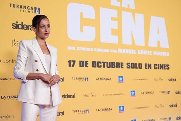 October 13, 2025, Madrid, Spain: Hiba Abouk attends the premiere La Cena photocall at Cines Kinepolis in Madrid. Madrid Spain - ZUMAs197 20251013_aaa_s197_176 Copyright: xAtilanoxGarciax