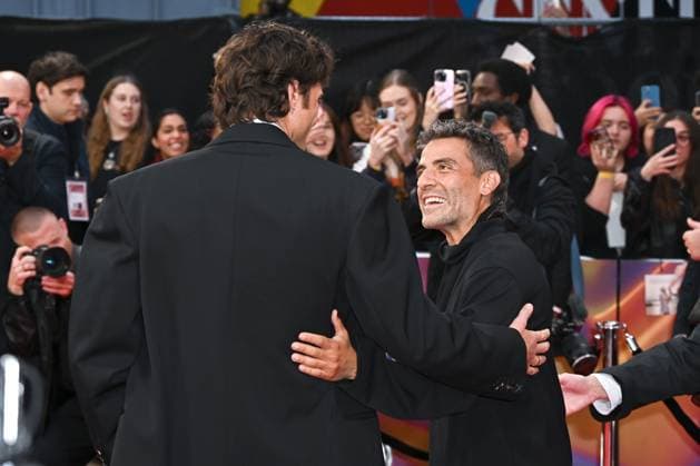 Jacob Elordi and Oscar Isaac attends Frankenstein Premiere during the BFI London Film Festival, at the Southbank Centre, Royal Festival Hall in London, England. UK. Monday 13th October 2025 Copyright: xJamesxWarrenx adz5d909