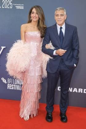 Jay Kelly Film Premiere George Clooney and Amal Clooney attend the BFI London Film Festival Gala of Jay Kelly, during the BFI London Film Festival, the Royal Festival Hall, London. 10th October 2025.  Copyright: xAndrewxSimsx NINTCHDBPICT001030886670