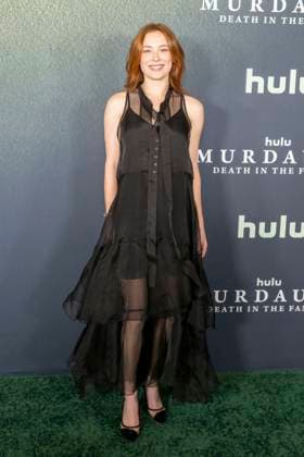 Hulu s Murdaugh: Death in the Family New York Premiere in New York, USA - 13 Oct 2025 Mina Sundwall attends the Hulu s Murdaugh: Death In The Family New York premiere at 7 Hudson Square. New York United States Copyright: xRonxAdarx xSOPAxImagesx _radar_murdaugh_20251013_01113