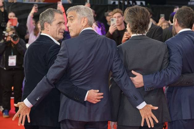 Jay Kelly Film Premiere David Heyman, George Clooney, Noah Baumbach and Adam Sandler attend the BFI London Film Festival Gala of Jay Kelly, during the BFI London Film Festival, the Royal Festival Hall, London. 10th October 2025.  Copyright: xAndrewxSimsx NINTCHDBPICT001030887683