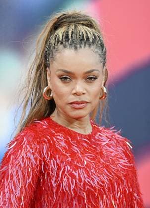 American actress Andra Day attends the premiere of Is This Thing On? at the 69th BFI London Film Festival in London, England on Tuesday, October 14, 2025.  LON20251014115 RUNExHELLESTAD
