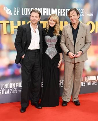 Celebrities attend the ˜Is This Thing On?™ headline gala screening during The 69th BFI London Film Festival at The Royal Festival Hall, London Featuring: Bradley Cooper, Andra Day, Laura Dern and Will Arnett Where: London, United Kingdom When: 14 Oct 2025 Credit: Cover Images EDITORIAL USE ONLY. NOT FOR USE BY NEWSPAPERS BASED IN THE UK. Copyright: xx coverimg55178769