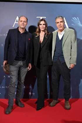 Milan, Premiere of the Film Amata, Cinema Anteo. Pictured are Francesco Melzi D Eril, Elisa Amoruso, and Benedetto Abib.  Copyright: xSimonexComix xipa-agency.netx xComi Terenghix IPA_Agency_IPA66550683