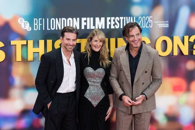 Is This Thing On? Gala at 69th BFI London Film Festival LONDON, UNITED KINGDOM - OCTOBER 14: Bradley Cooper, Laura Dern and Will Arnett attend the UK premiere of Is This Thing On? during the 69th BFI London Film Festival at the Royal Festival Hall in London, United Kingdom on October 14, 2025. Wiktor Szymanowicz Anadolu London United Kingdom. Editorial use only. Please get in touch for any other usage.  Copyright: x2025xAnadoluxWiktorxSzymanowiczx