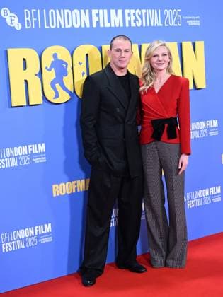 American actress Kirsten Dunst and actor Channing Tatum attend the premiere of Roofman at the 69th BFI London Film Festival in London, England on Tuesday, October 14, 2025.  LON20251014132 RUNExHELLESTAD