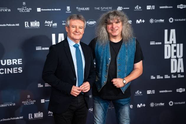 October 14, 2025, Madrid, Madrid, SPAIN: Ruben Moreno Palanques and Mariano Muniesa de Caveda from RTVE attend the premiere of La Deuda in Madrid, the new Spanish film directed by and starring Daniel Guzman. Madrid SPAIN - ZUMAc270 20251014_zip_c270_015 Copyright: xDavidxCruzxSanzx