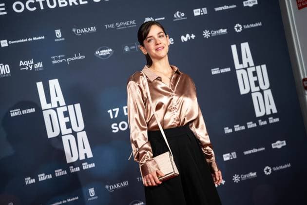 October 14, 2025, Madrid, Madrid, SPAIN: Veki Velilla attends the premiere of La Deuda in Madrid, the new Spanish film directed by and starring Daniel Guzman. Madrid SPAIN - ZUMAc270 20251014_zip_c270_026 Copyright: xDavidxCruzxSanzx
