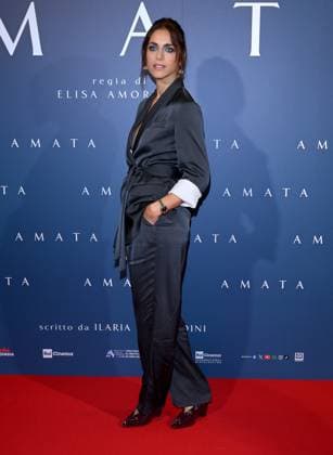 Milan, Italy: Milan - Premiere of the Film Amata, Cinema Anteo - Miriam Leone Milan Italy  - ZUMAp169 20251014_zea_p169_596 Copyright: xAlbertoxTerenghix