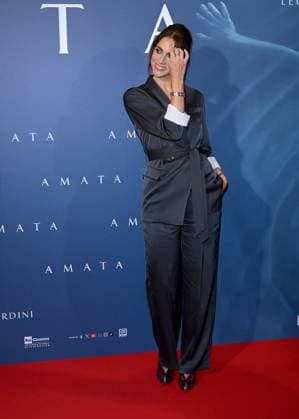 Milan, Italy: Milan - Premiere of the Film Amata, Cinema Anteo - Miriam Leone Milan Italy  - ZUMAp169 20251014_zea_p169_599 Copyright: xAlbertoxTerenghix