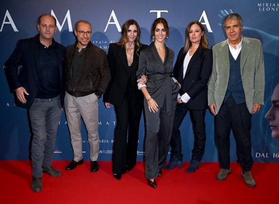 Milan, Italy: Milan - Premiere of the Film Amata, Cinema Anteo - Elisa Amoroso, Miriam Leone, Stefano Accorsi, Francesco Melzi D Eril, Benedetto Habib, and Ilaria Bernardini Milan Italy  - ZUMAp169 20251014_zea_p169_644 Copyright: xAlbertoxTerenghix