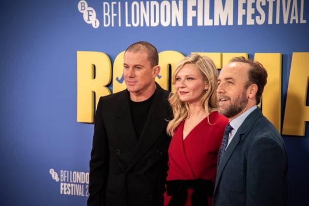 Roofman Headline Gala - The 69th BFI London Film Festival in London, UK - 14 Oct 2025 (L-R) Channing Tatum, Kirsten Dunst and Director Derek Cianfrance attend the Roofman Headline Gala at the 69th BFI London Film Festival at The Royal Festival Hall. Roofman Headline Gala - The 69th BFI London Film Festival London United Kingdom Copyright: xLoredanaxSangiulianox xSOPAxImagesx LSangiuliano-6868