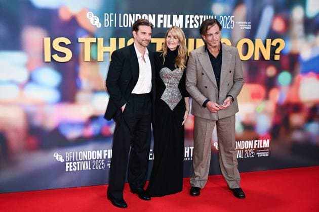 London BFI Is This Thing On Premiere Bradley Cooper, Laura Dern and Will Arnett attending the Is This Thing On? Premiere as part of the BFI London Film Festival in London, England on October 14, 2025. Photo by Aurore Marechal ABACAPRESS.COM London  Copyright: xMarechalxAurore ABACAx