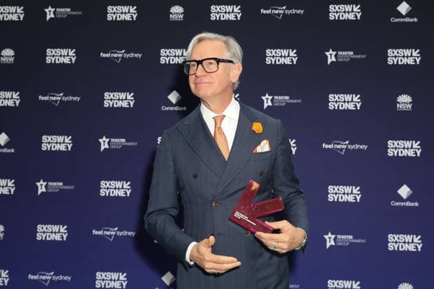 October 15, 2025: Film Director PAUL FEIG receives the inaugural SXSW Sydney Screen Pioneer Award at SXSW Sydney 2025 at the ICC on October 15, 2025 in Sydney, NSW Australia - ZUMAa155 20251015_aaa_a155_017 Copyright: xChristopherxKhouryx