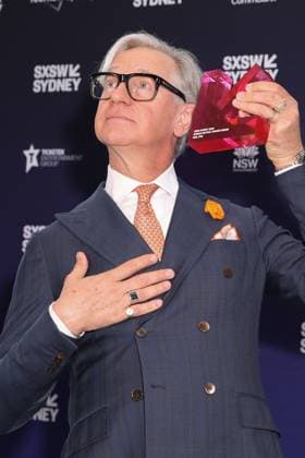 October 15, 2025: Film Director PAUL FEIG receives the inaugural SXSW Sydney Screen Pioneer Award at SXSW Sydney 2025 at the ICC on October 15, 2025 in Sydney, NSW Australia - ZUMAa155 20251015_aaa_a155_020 Copyright: xChristopherxKhouryx