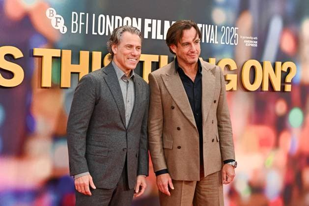 John Bishop and Will Arnett attends Is This Thing On? Premiere during the BFI London Film Festival, at the Southbank Centre, Royal Festival Hall in London, England. UK. Tuesday 14th October 2025 Copyright: xJamesxWarrenx adz85050