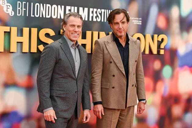 John Bishop and Will Arnett attends Is This Thing On? Premiere during the BFI London Film Festival, at the Southbank Centre, Royal Festival Hall in London, England. UK. Tuesday 14th October 2025 Copyright: xJamesxWarrenx adz85051