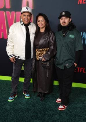 14 October 2025 - Los Angeles, California - Lissa Espinosa, Nicholas Turturro, Nicholas Turturro III. Los Angeles Special Screening Of Netflix s Ballad Of A Small Player held at The Egyptian Theater. Los Angeles USA - ZUMAa123 20251014_zaa_a123_062 Copyright: xADx