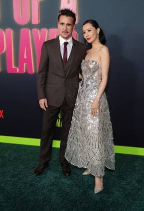 14 October 2025 - Los Angeles, California - Colin Farrell, Fala Chen. Los Angeles Special Screening Of Netflix s Ballad Of A Small Player held at The Egyptian Theater. Los Angeles USA - ZUMAa123 20251014_zaa_a123_084 Copyright: xADx