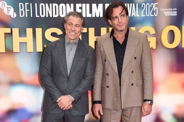 John Bishop and Will Arnett at the premiere of the feature film Is This Thing On at the 69 BFI London Film Festival 2025 at the Royal Festival Hall London, 14 10 2025 Foto:xS.xVasx xFuturexImagex thing_5017