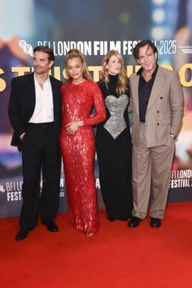Bradley Cooper, Andra Day, Laura Dern and Will Arnett at the premiere of the feature film Is This Thing On at the 69 BFI London Film Festival 2025 at the Royal Festival Hall London, 14 10 2025 Foto:xS.xVasx xFuturexImagex thing_5063